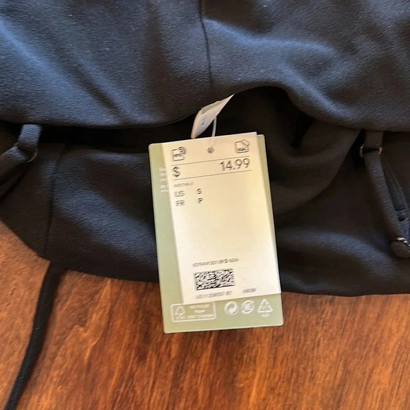 H&M women’s black mini dress spaghetti straps small new with tags NWT - Picture 3 of 3